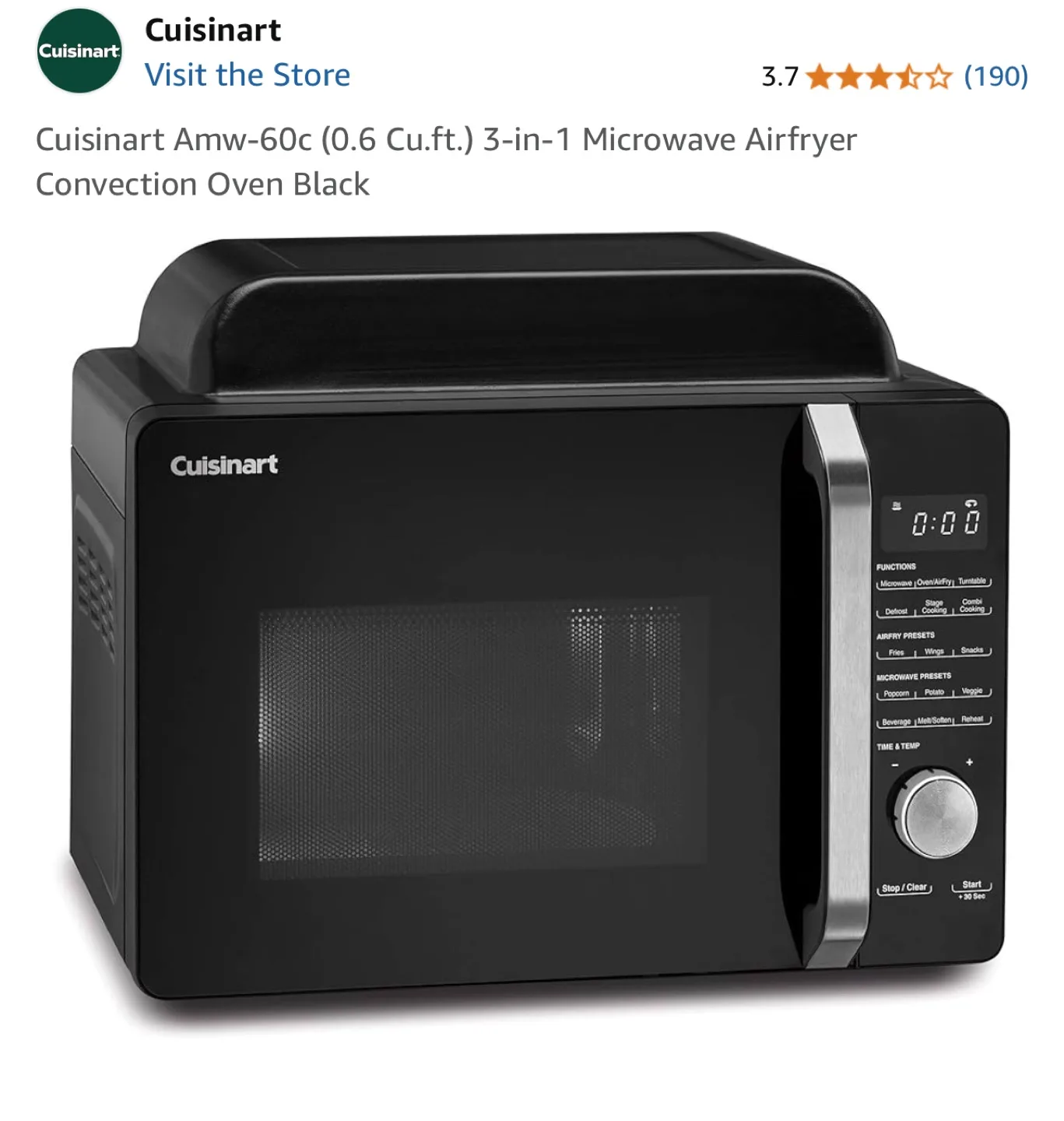 3-in-1 MICROWAVE AIRFRYER CONVECTION OVEN thumbnail