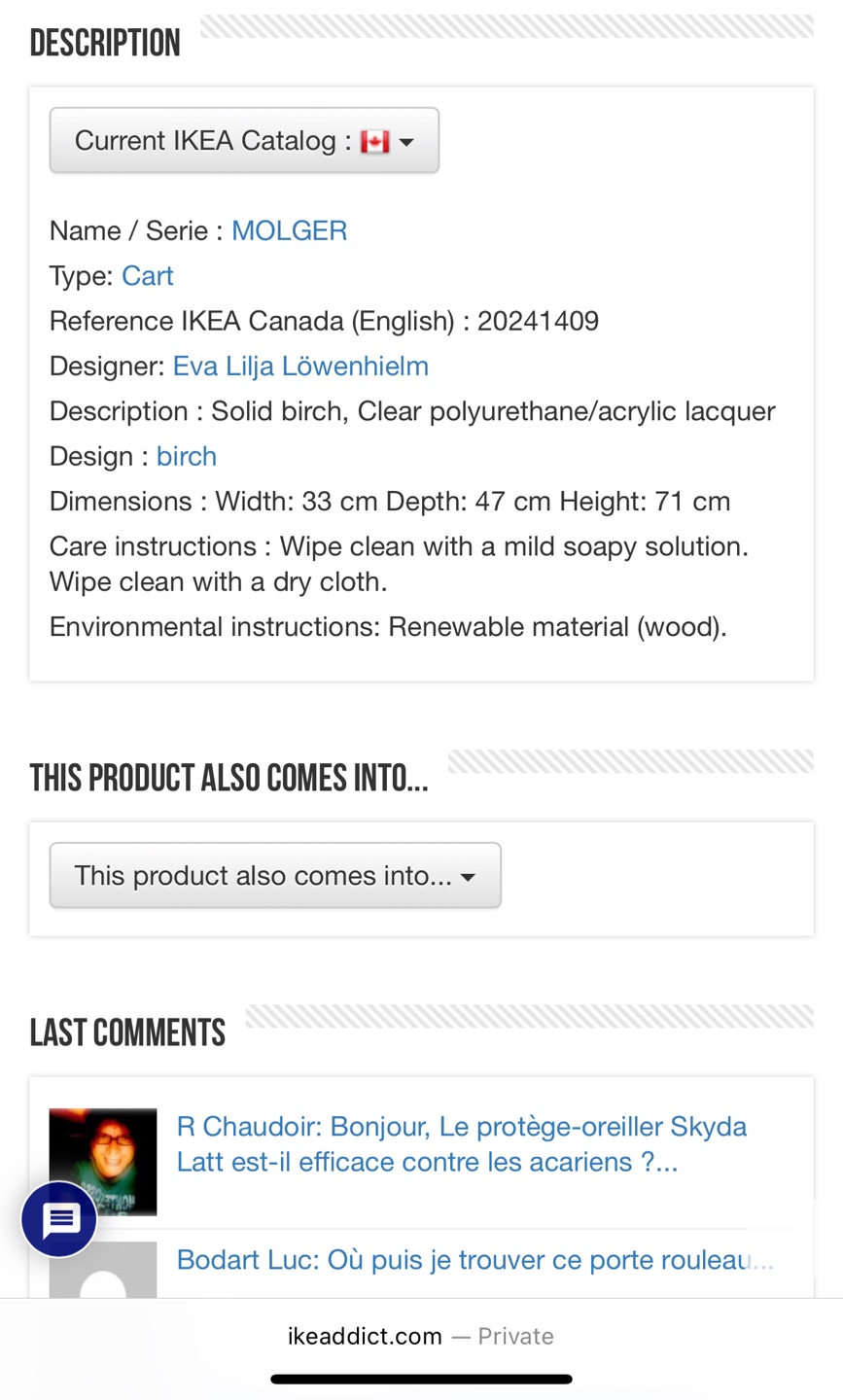 IKEA Molger Cart - Birch - photo 3