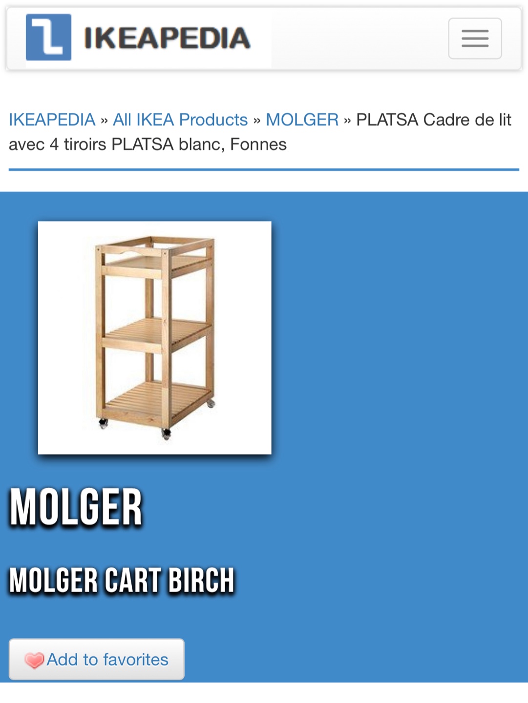 IKEA Molger Cart - Birch - photo 2