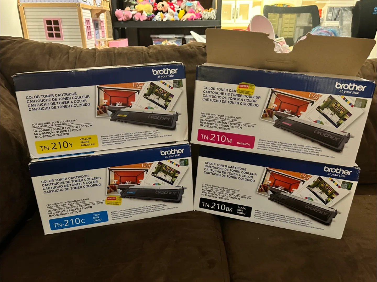 Sealed Brother TN-210y, c, m and bk Toner Cartridges thumbnail