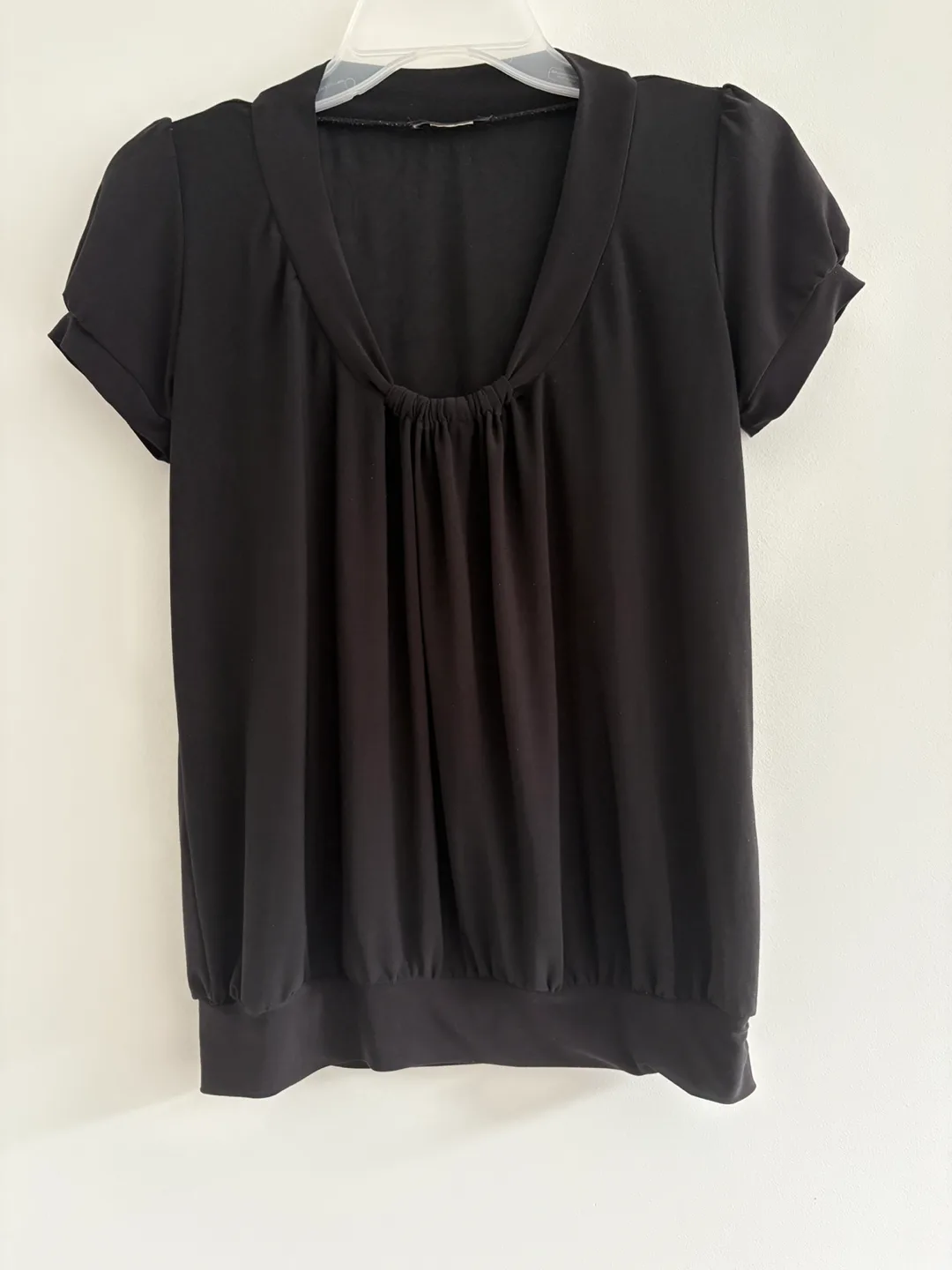 Gorgeous Black Short Sleeve Blouse! Size S thumbnail