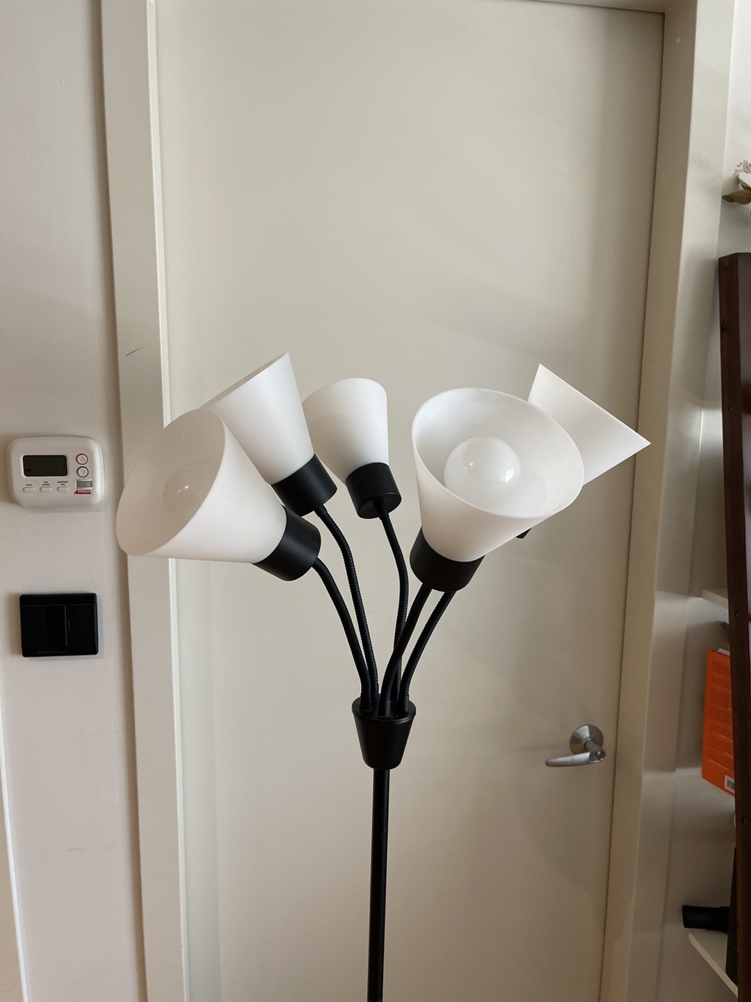 5 Bulb Floor Lamp, Black - photo 2