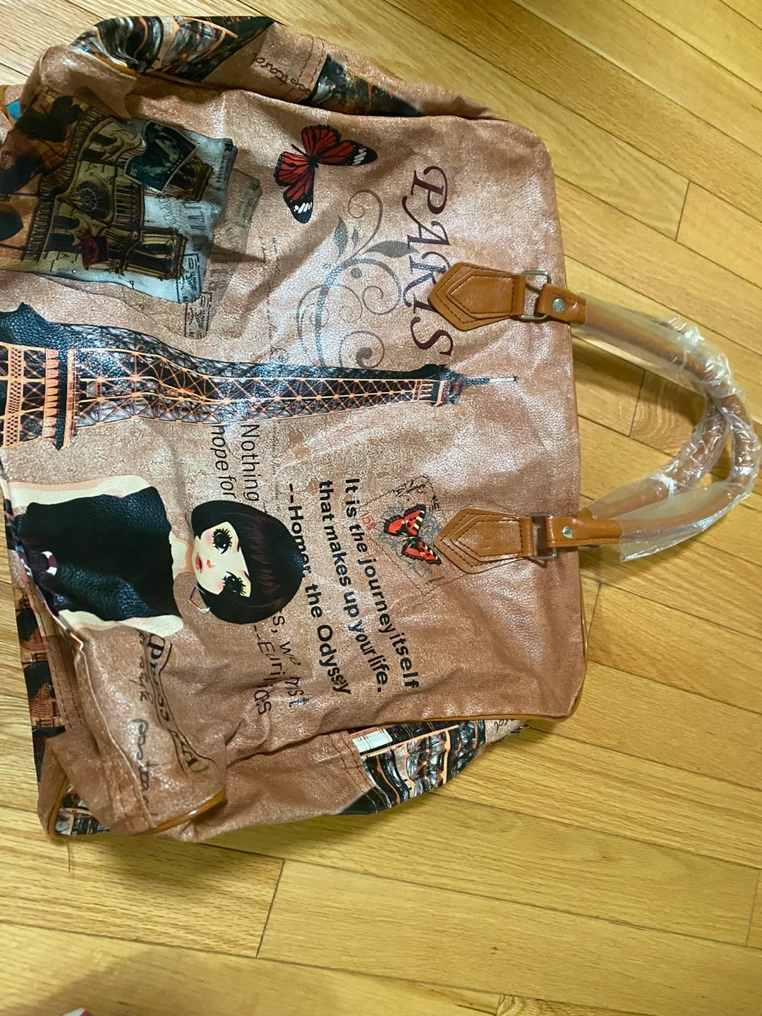 Paris Print Travel Bag or summer bag 🇨🇦🍁 thumbnail