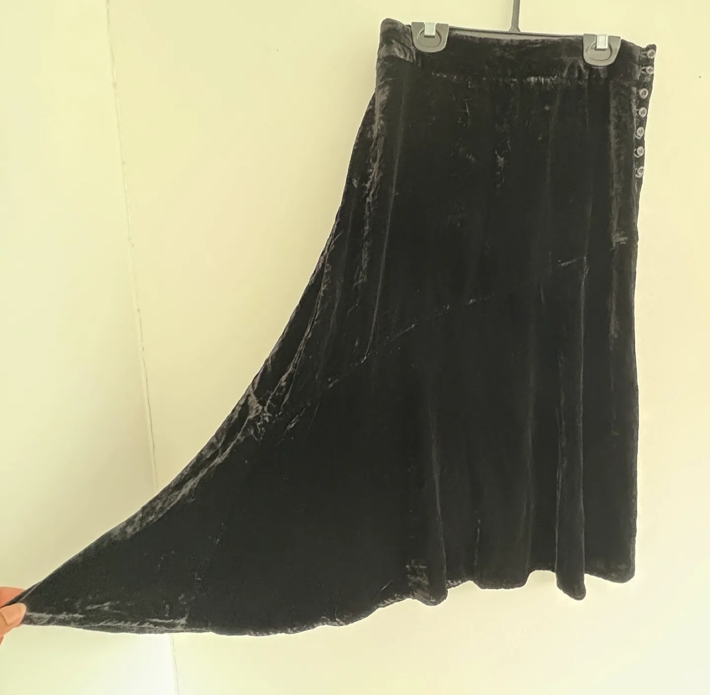 Jacob Black Velvet Skirt - Size 5/6 thumbnail