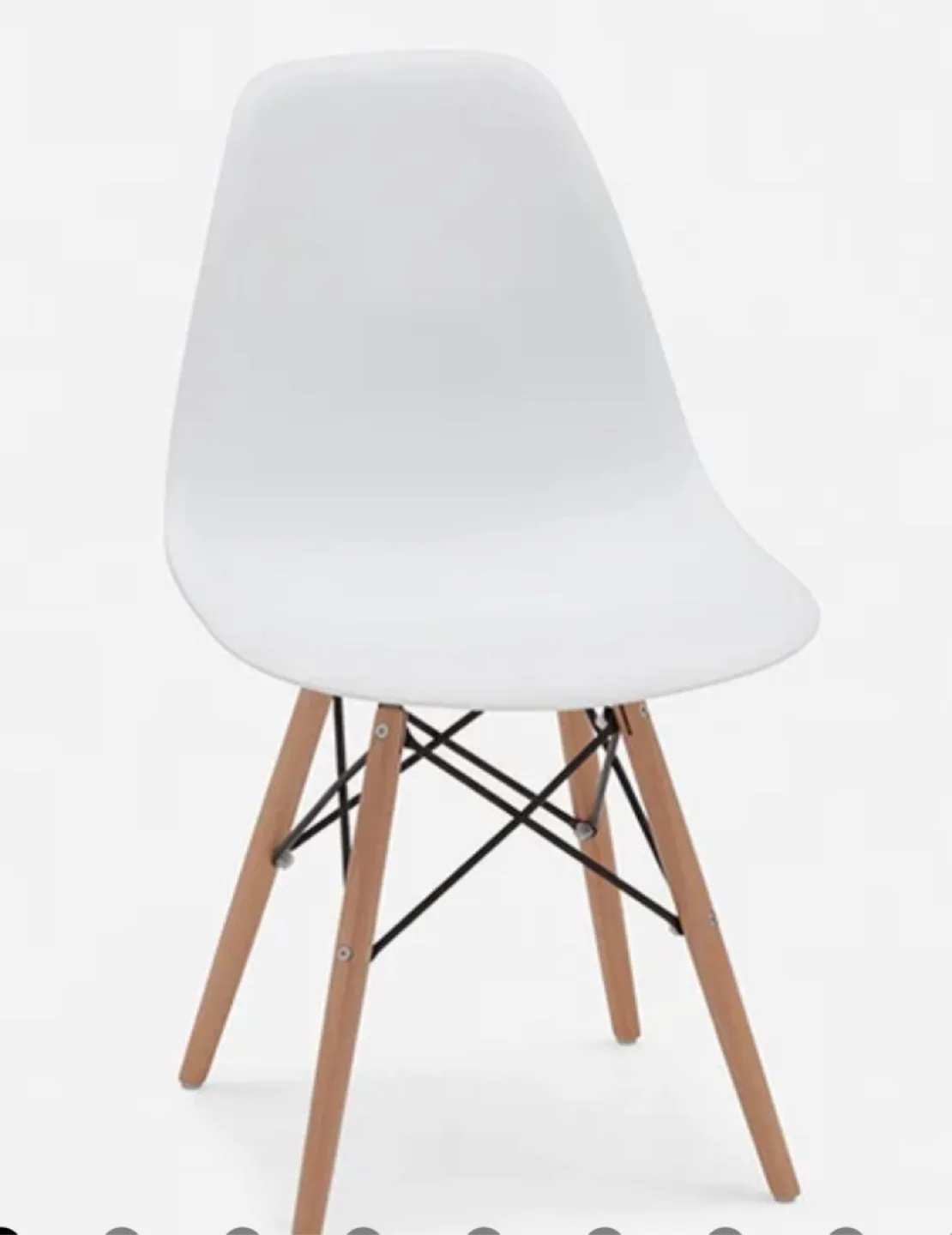 Eames Style White Dining Chair thumbnail