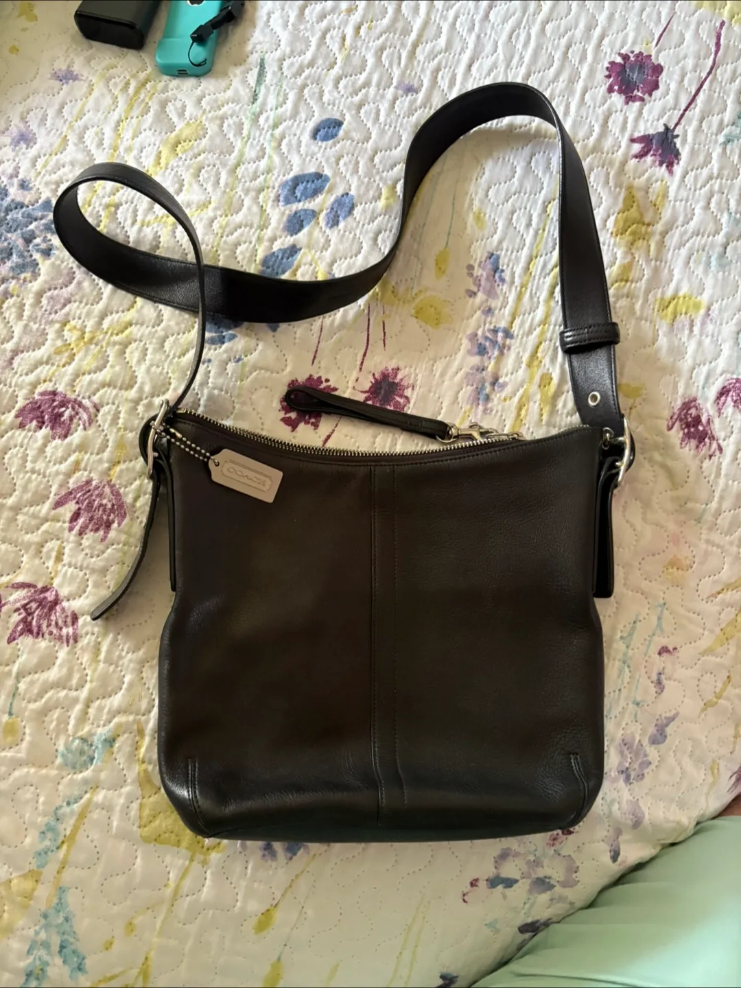 Coach Black Leather Hobo Bag thumbnail