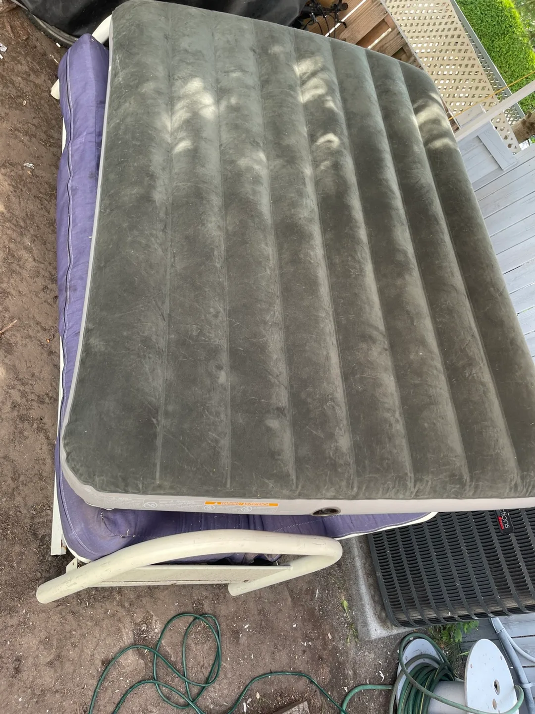 Intex Air Mattress - Grey size 52 by 72 inches thumbnail
