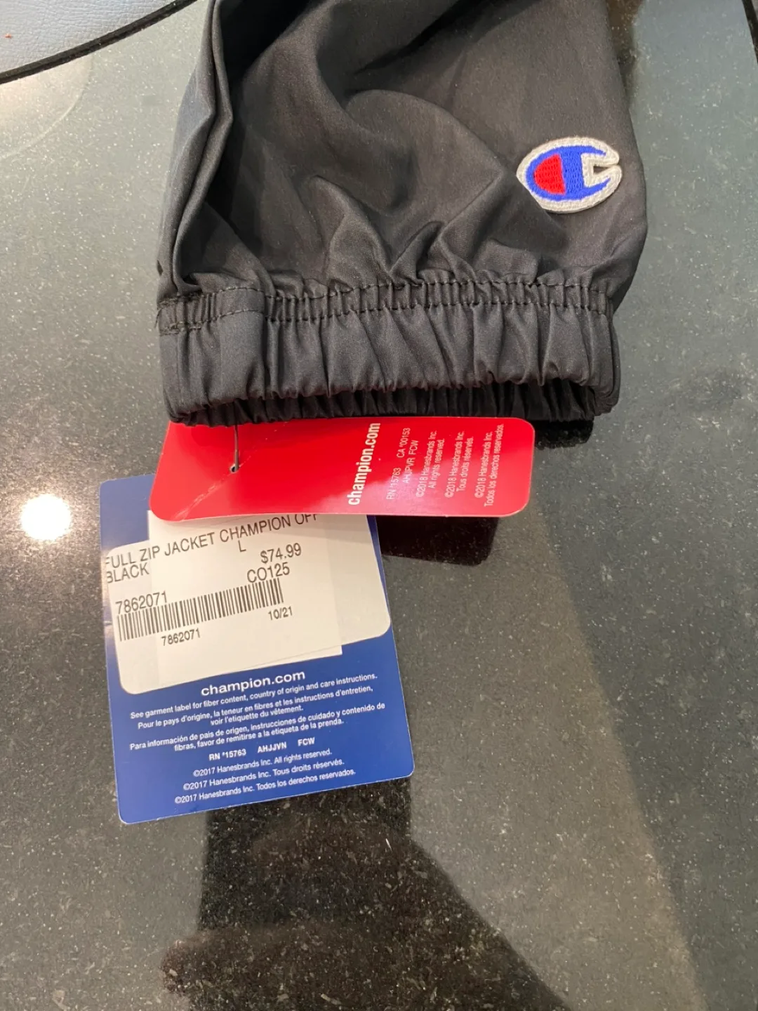 New McMaster University Champion Full Zip Jacket - Black, Size L image indicator(4)