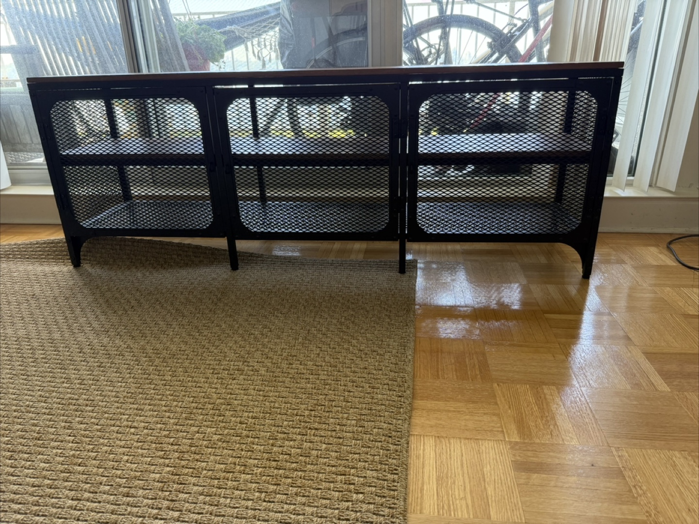IKEA Fjallbo TV Bench - Black/Wood