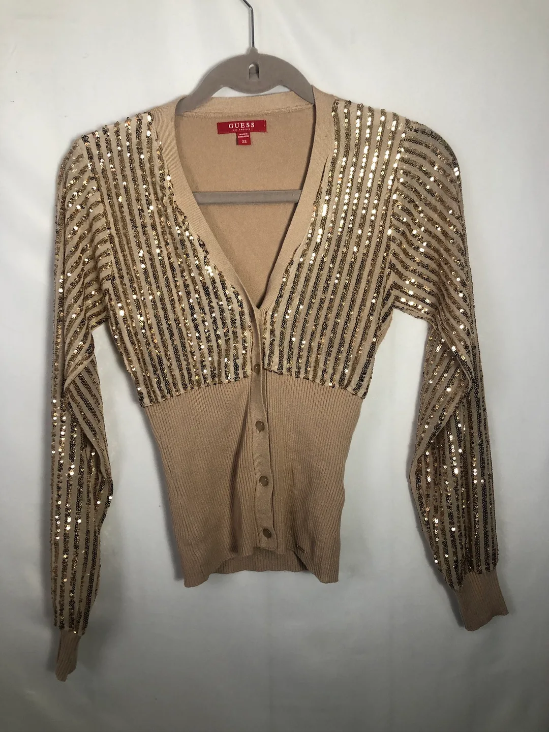 The Women’s or Girls Gold Sequins Top. GUESS. XS thumbnail