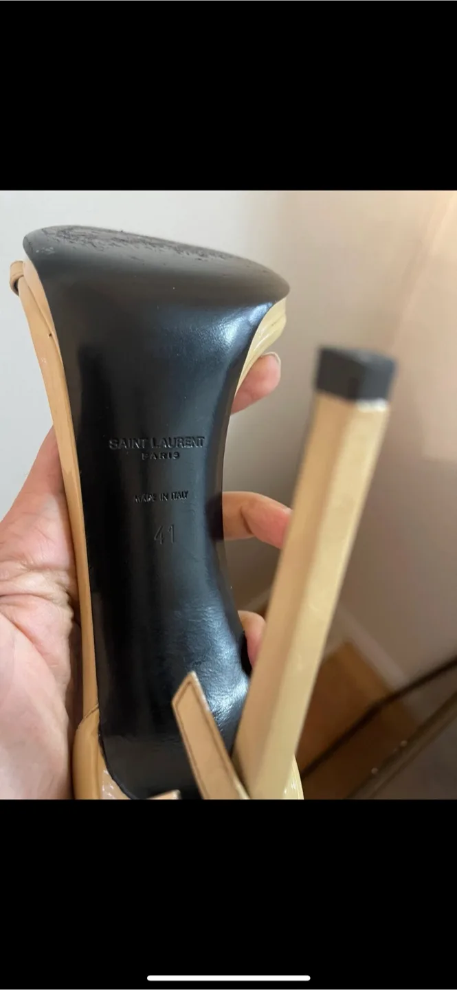 Saint Laurent -authentic nude/beige colour Heels - Size 81/2 image indicator(7)