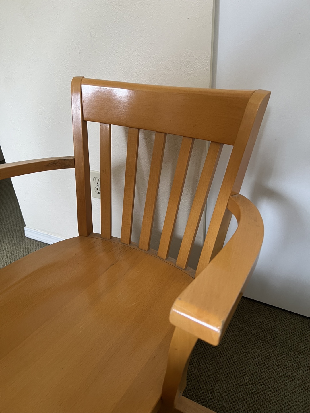 Wooden Office Chair with Armrests - photo 4