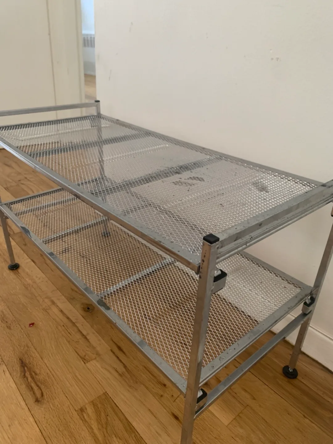 Silver Metal 2-Tier shoe Shelf image indicator(2)