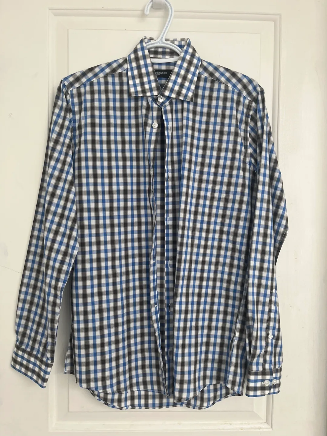 Cedarwood State Blue Plaid Dress Shirt - 14.5" Neck thumbnail