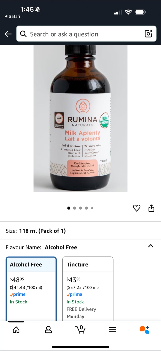 Rumina Naturals Milk Aplenty Lactation Tincture - photo 2