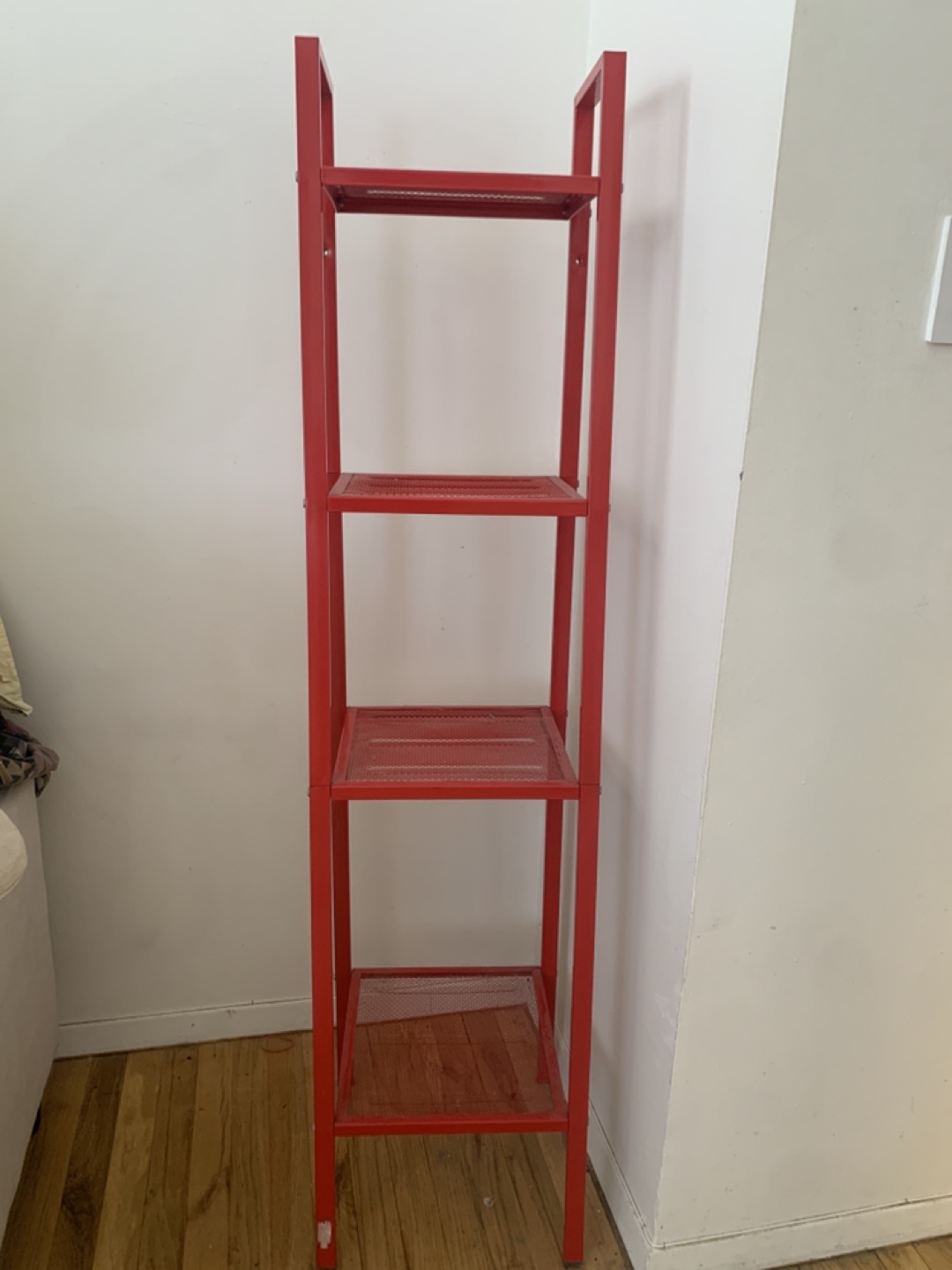 IKEA Red Metal Shelf