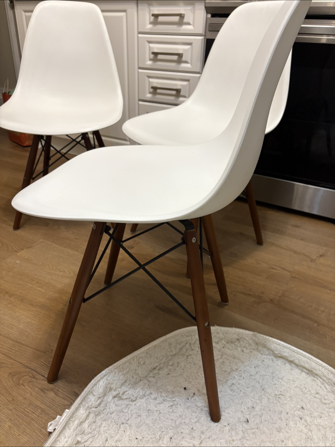 White Eames Style Dining Chair - photo 2