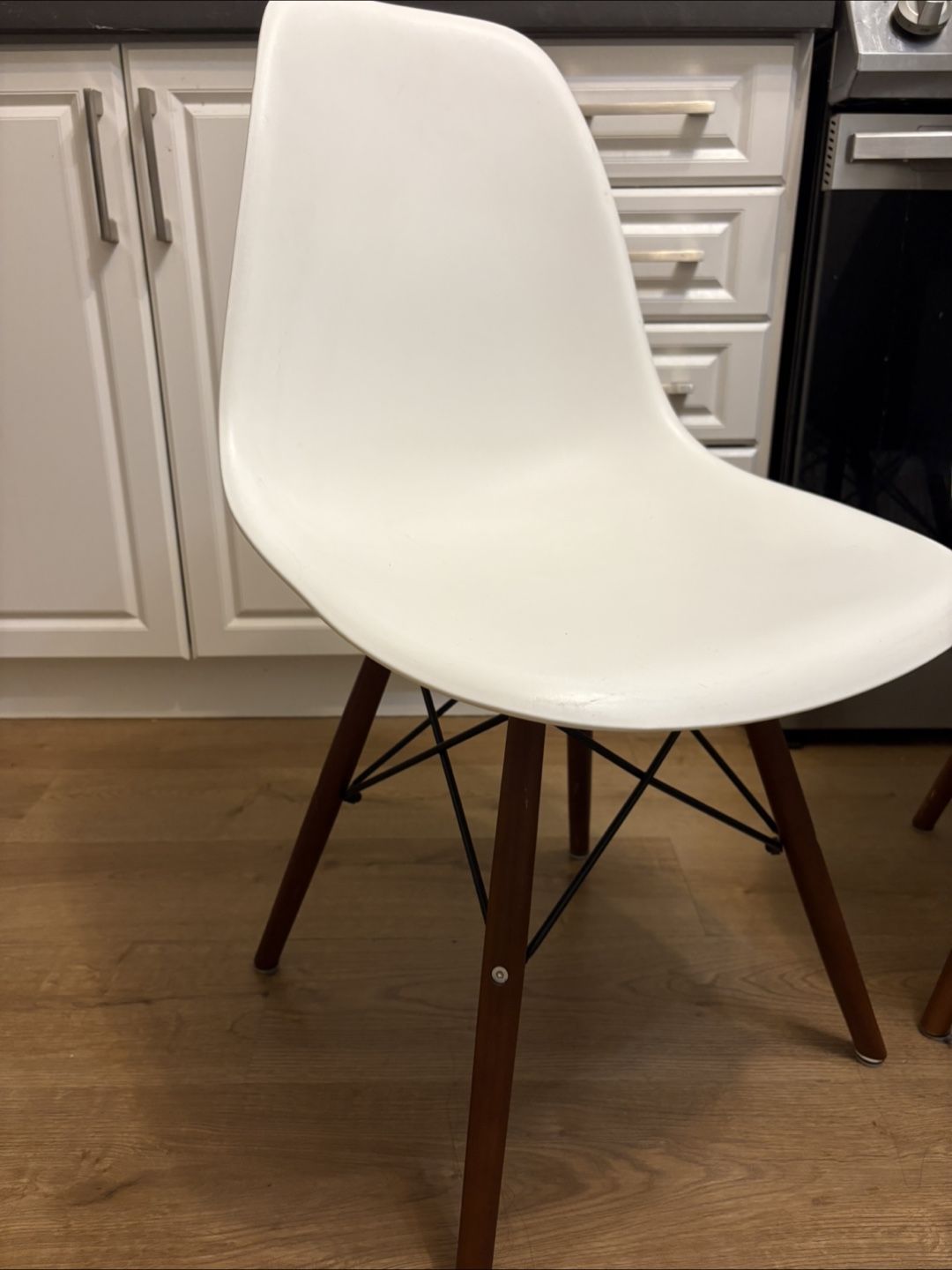 White Eames Style Dining Chair - photo 3