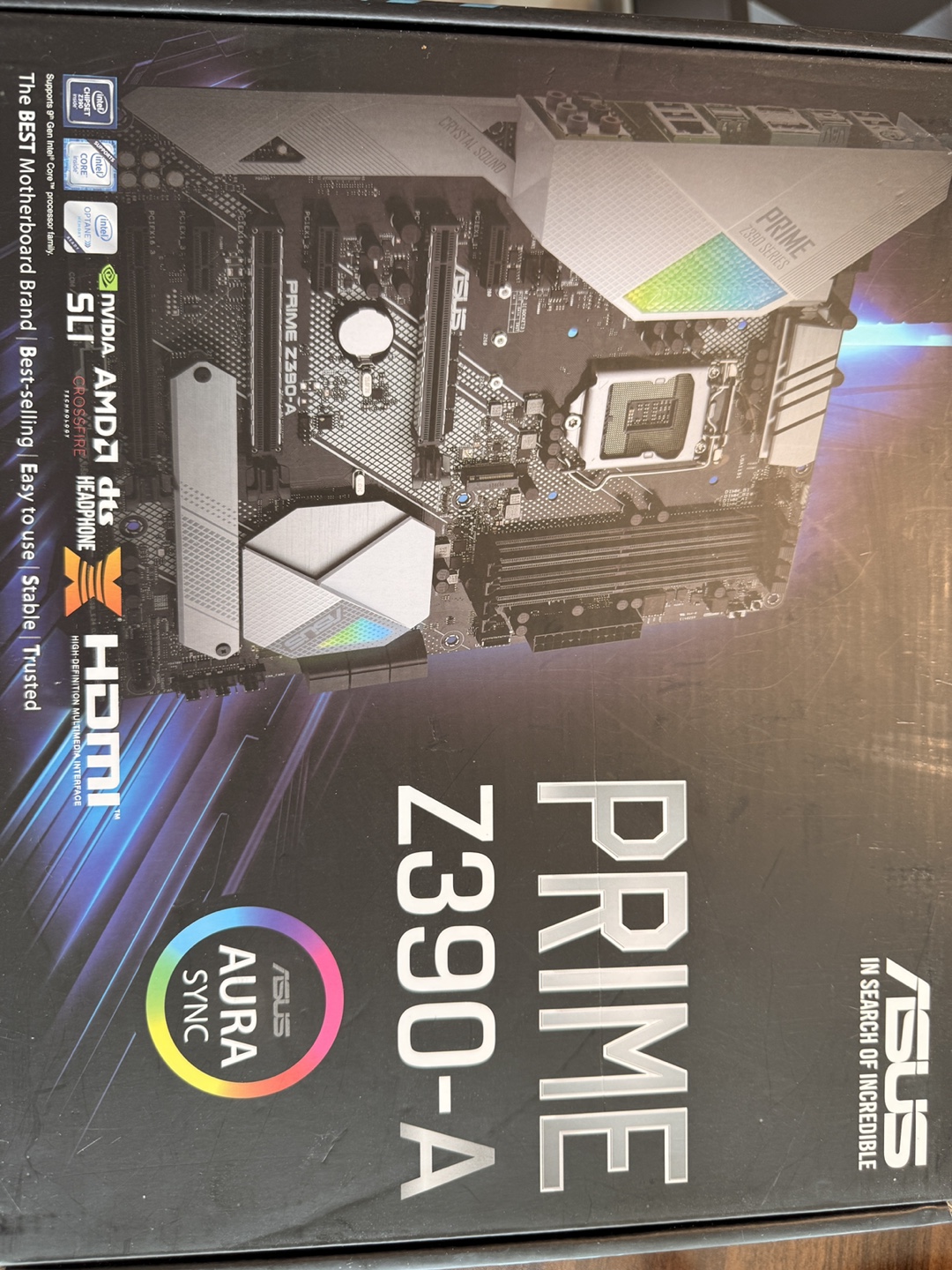 Intel Core i7-9700K + ASUS Prime Z390-A Motherboard