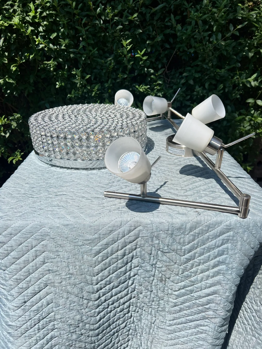 2 Light Fixtures - Track and Ceiling VG+ Condition thumbnail