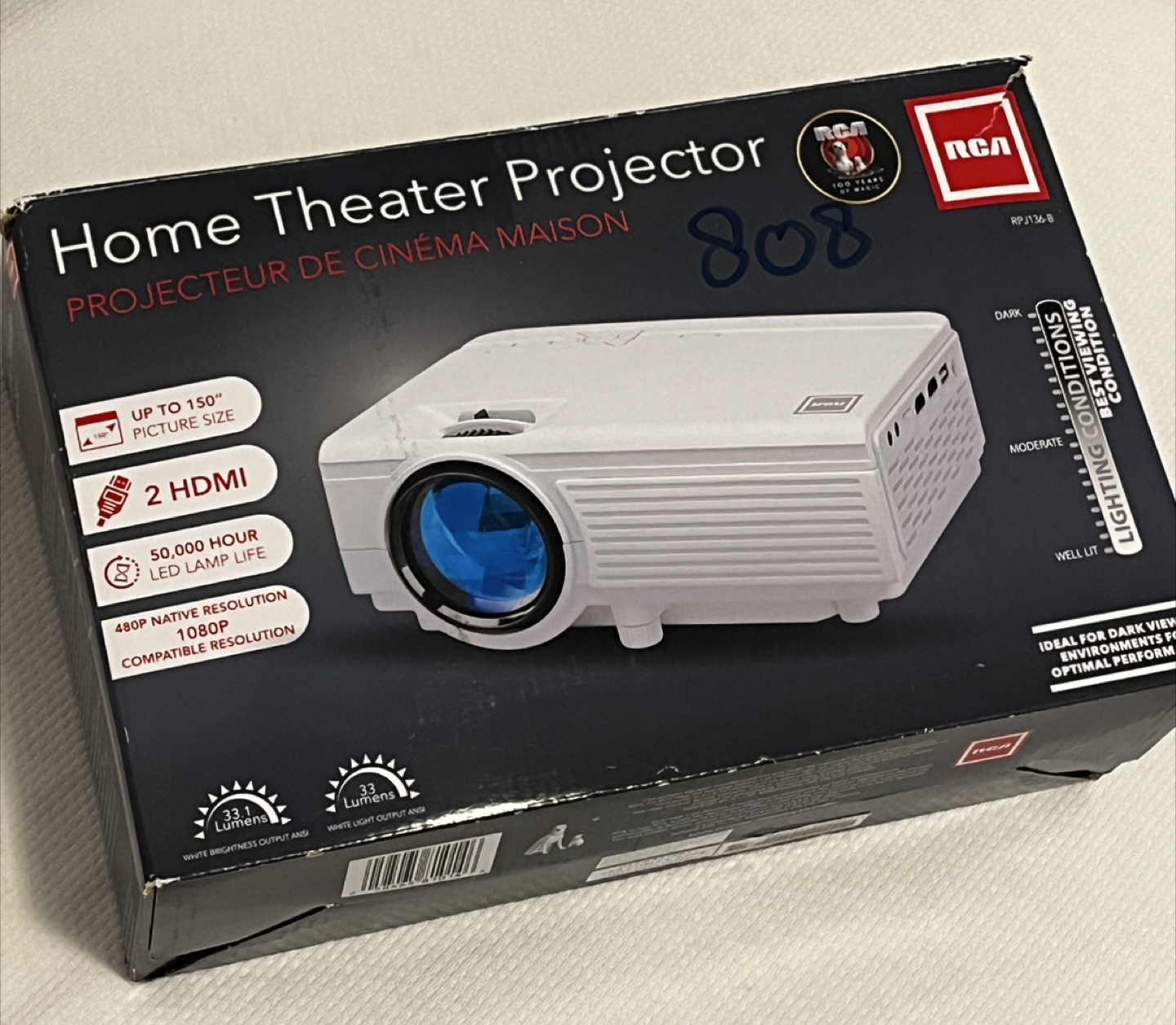 RCA Home Theater Projector RPJ136