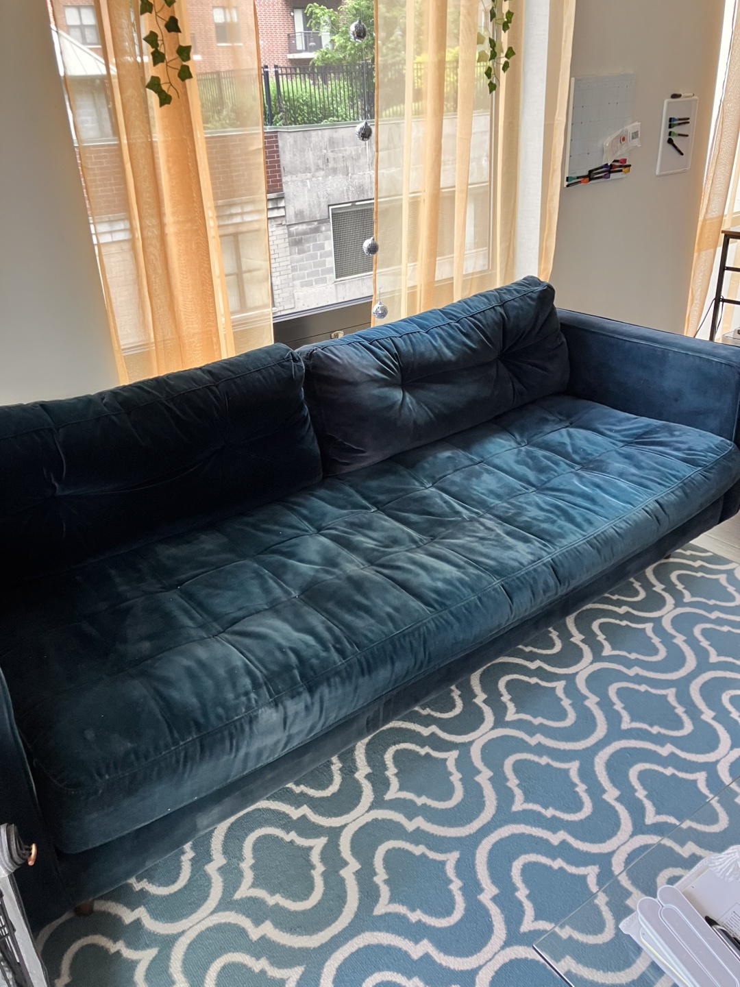 Blue Velvet Sofa - photo 2