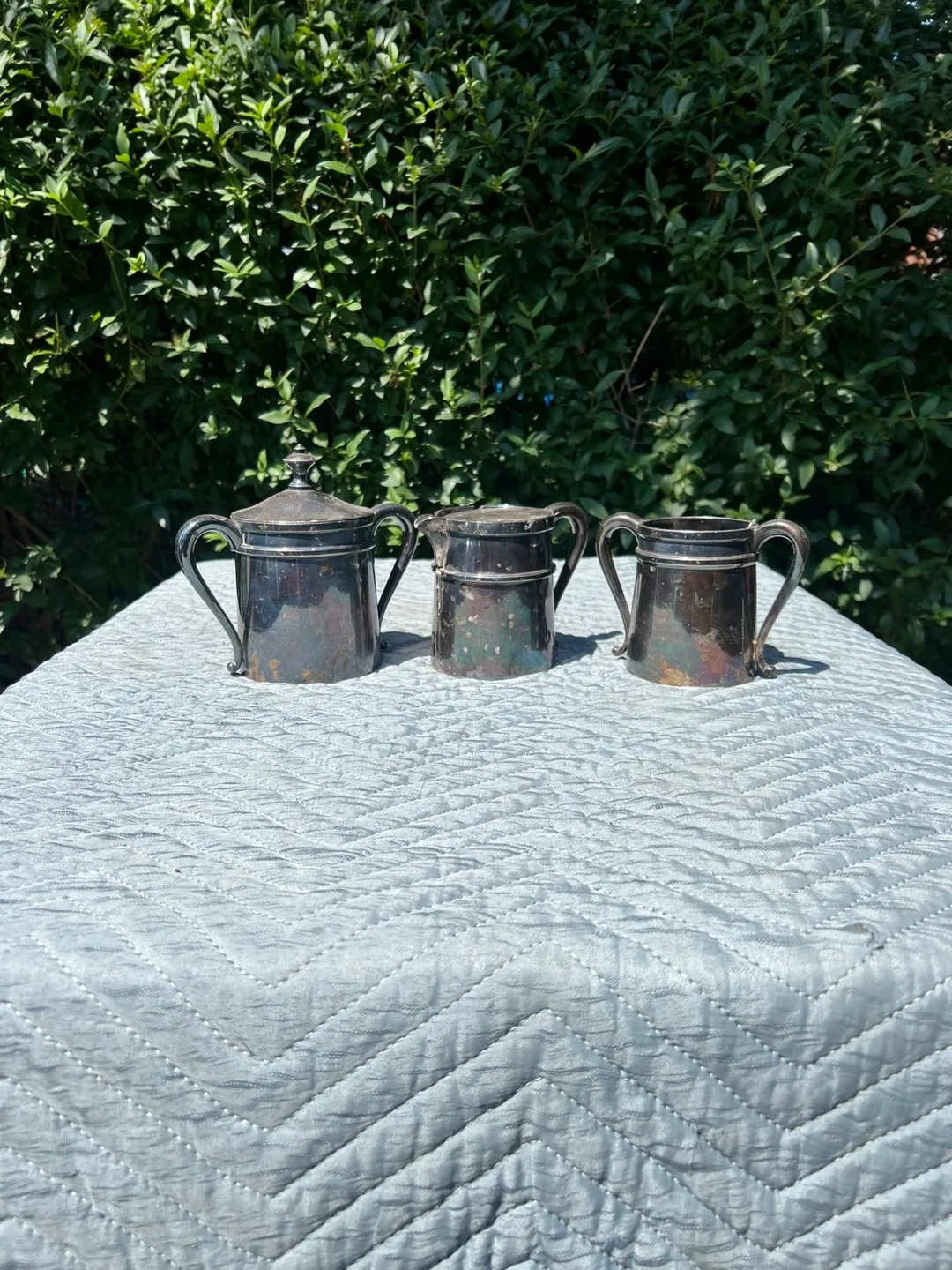 Antique Silver Plate Service - 3 Piece thumbnail