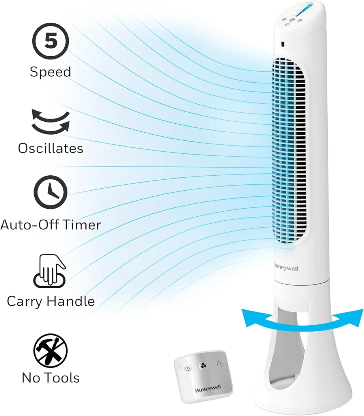 Honeywell QuietSet 5 Whole Room 40" Tower Fan 🧡 thumbnail
