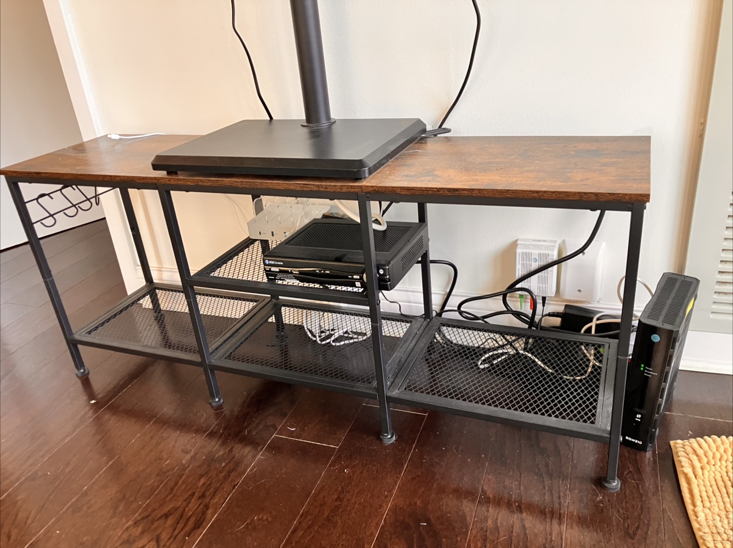 Rustic Brown TV Stand Console Table - photo 2