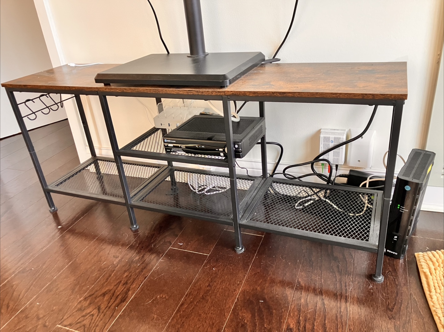 Rustic Brown TV Stand Console Table - photo 3