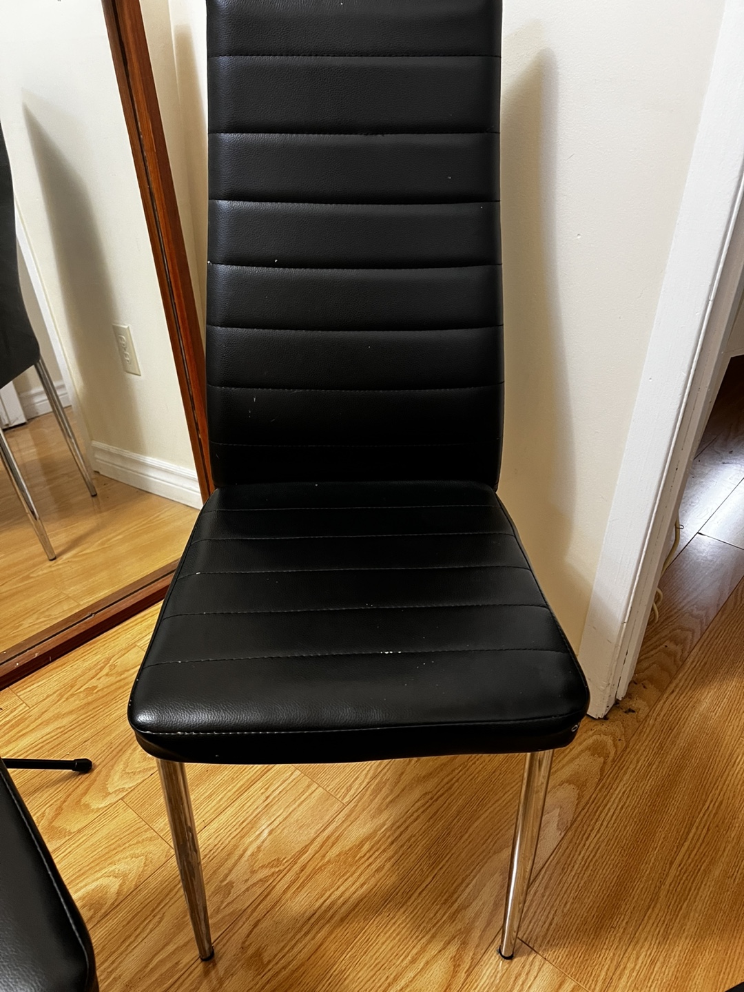 Set of 3 Black Dining Chairs - photo 2