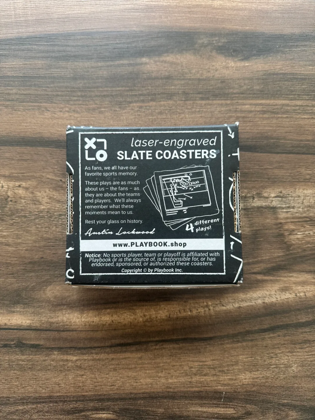 4 New NFL Playbook Laser-Engraved Slate Coasters image indicator(3)