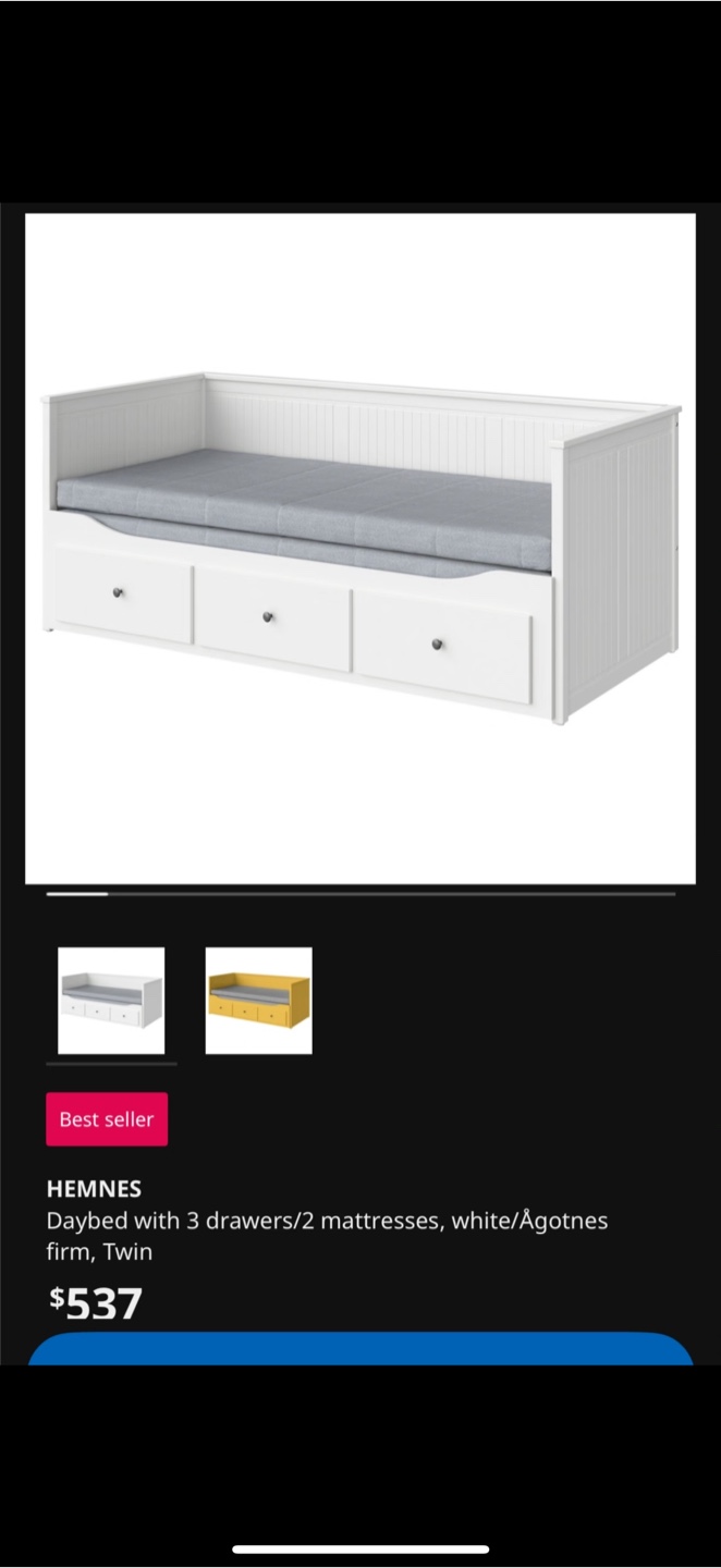 IKEA Hemnes Daybed with 3 Drawers - White