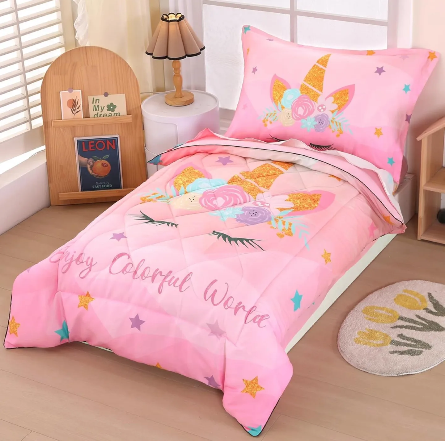Kids Pink Unicorn Bedding Set - BNIB thumbnail