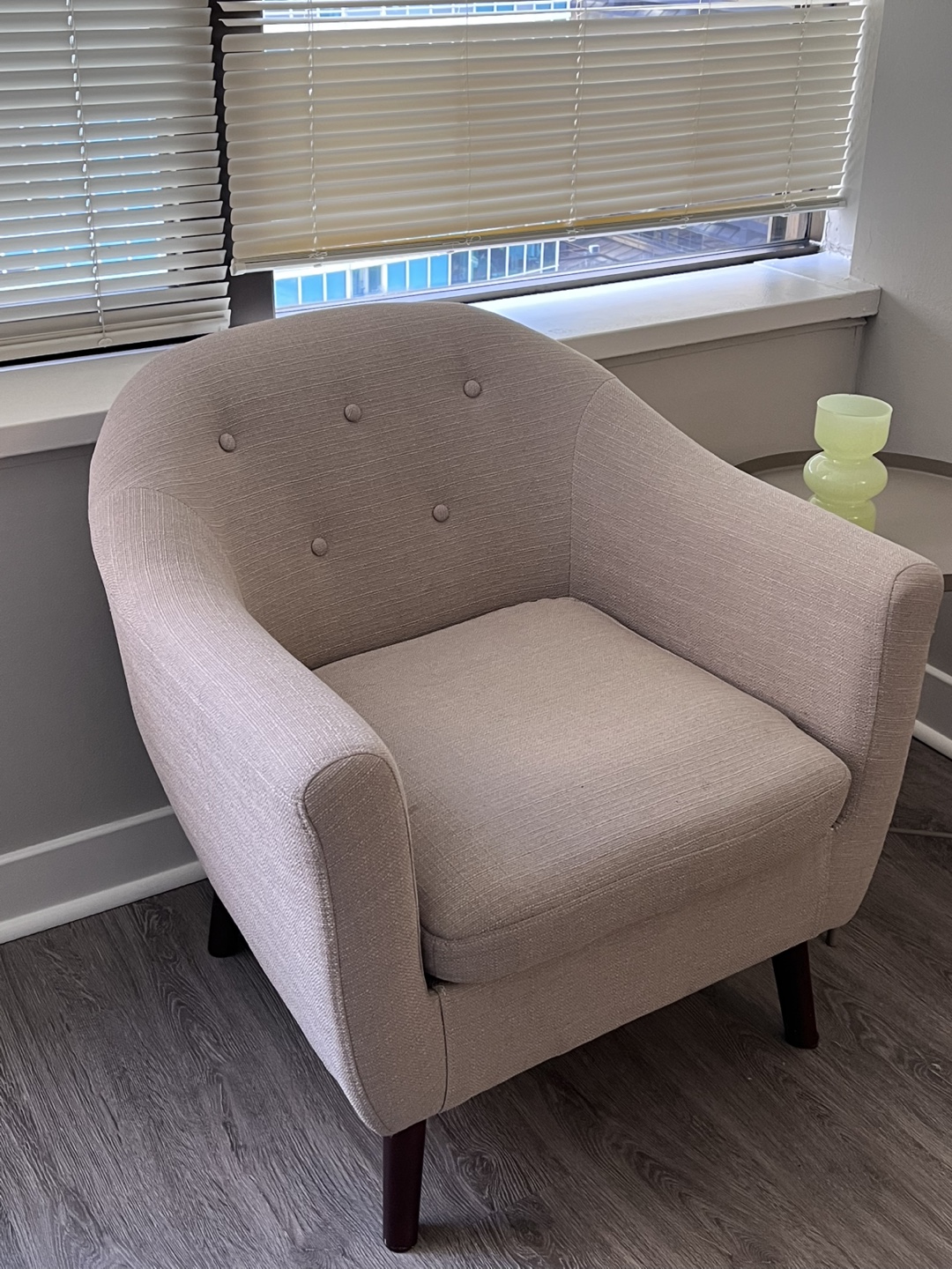 Homelegance Fabric Barrel Chair, Beige