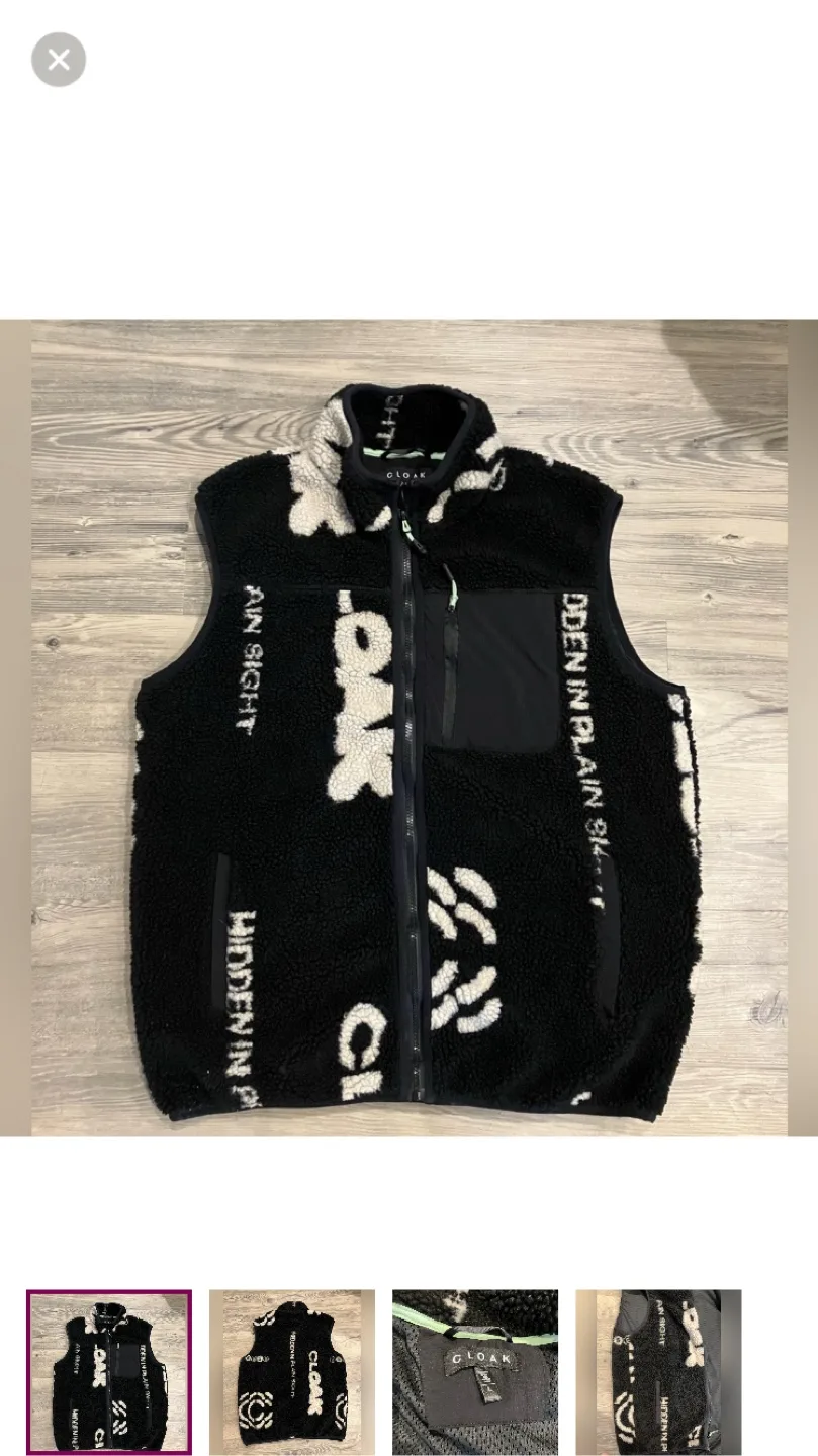 CLOAK Brand Fleece Vest Large Unisex thumbnail