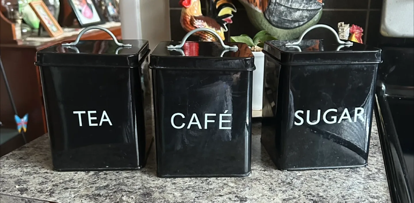 Black Tea, Café, Sugar Canisters Set thumbnail