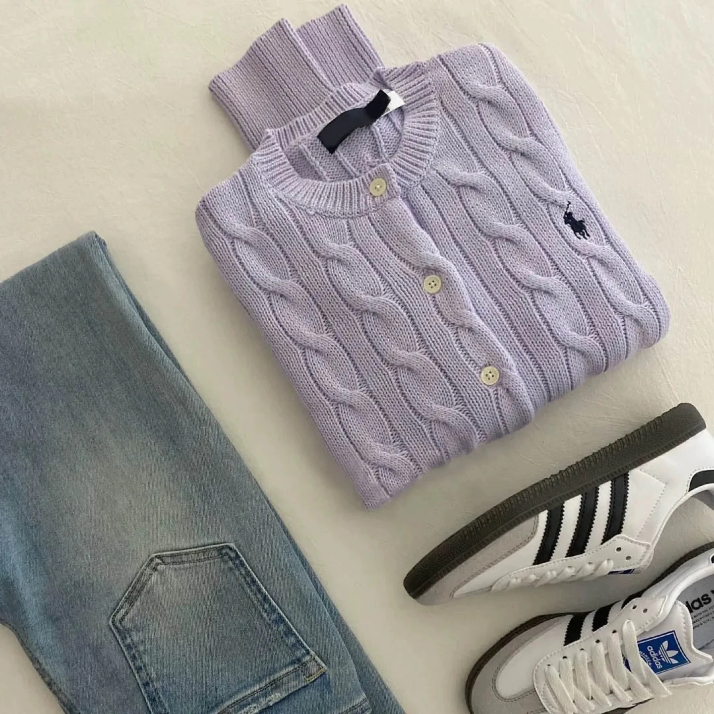 Brand New Lavendar Purple Cardigan - Medium thumbnail