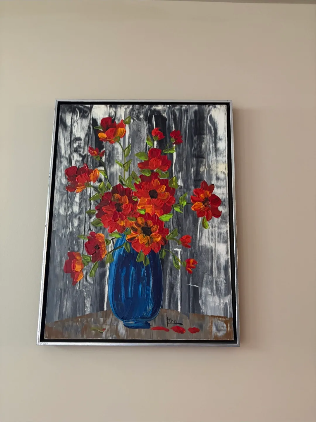 Floral Painting - Blue Vase thumbnail