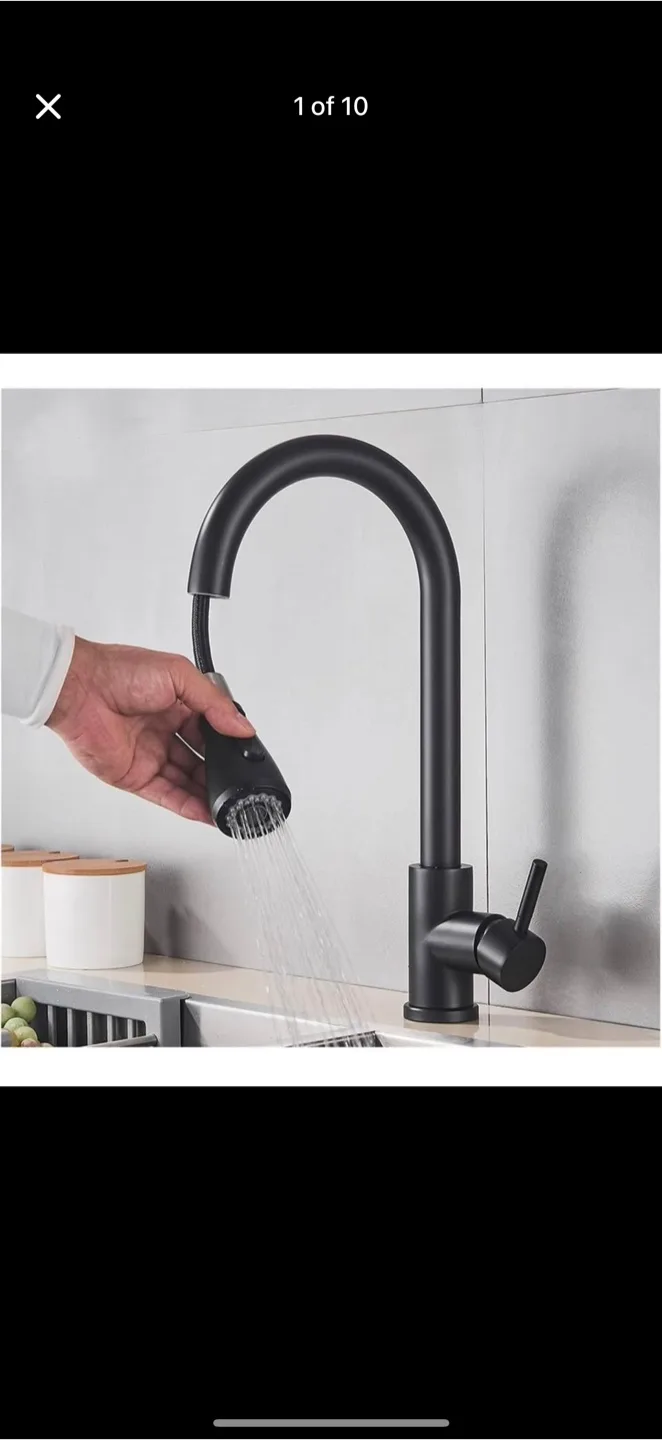 Pull Down Kitchen Faucet - Matte Black, brand new thumbnail