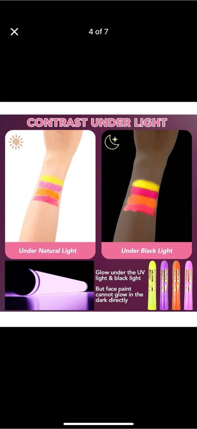 Face Paint Kit - 12 Classic Colors, Stencils, Brushes image indicator(4)