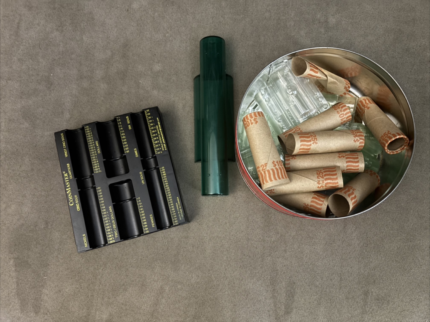 Coin Rolling Kit with Assorted Coin Rolls
