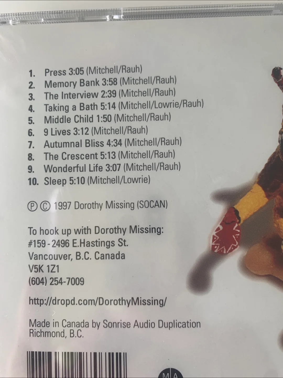 Dorothy Missing CD Album - Self-Titled image indicator(3)