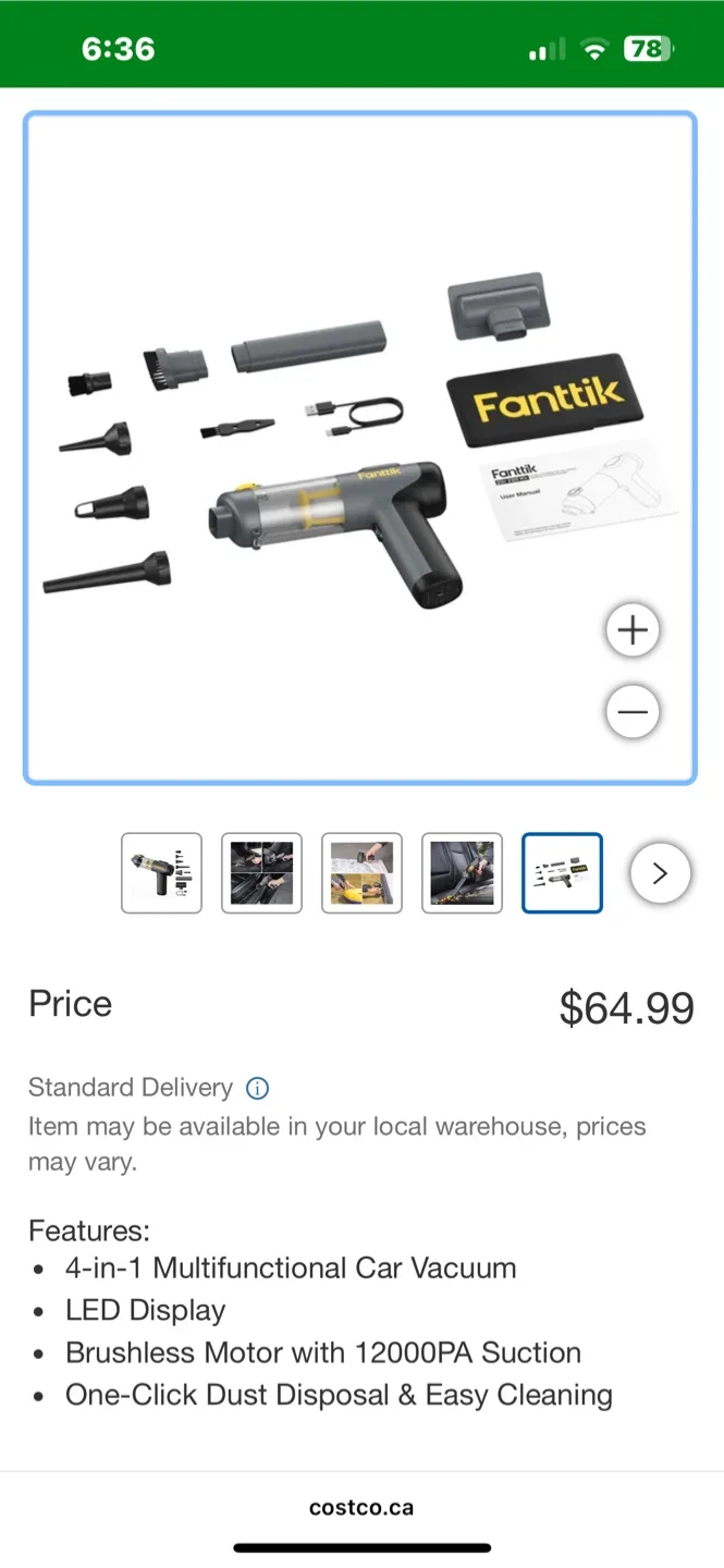 Fanttik Slim X100 Mix 4-in-1 Car Vacuum & Air Duster image indicator(2)