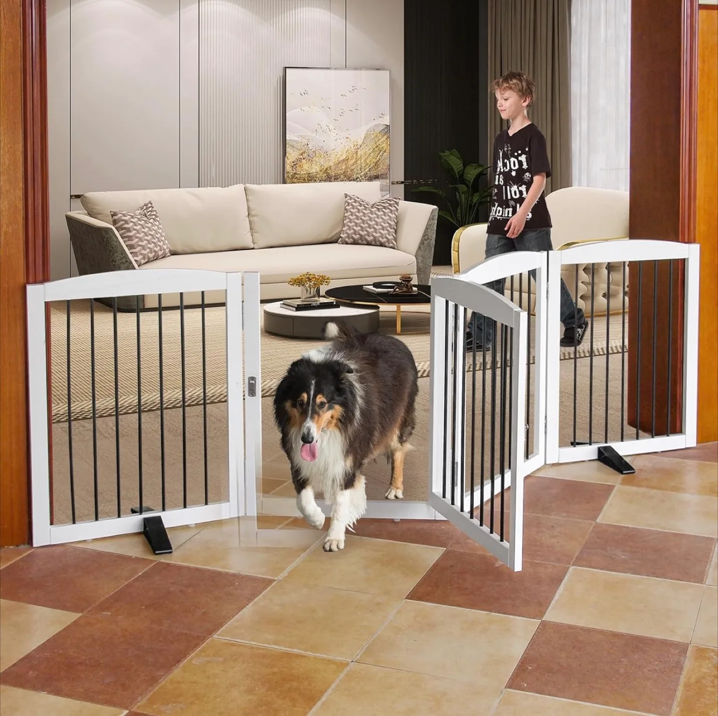 Freestanding Dog Gate - Expandable & Foldable thumbnail