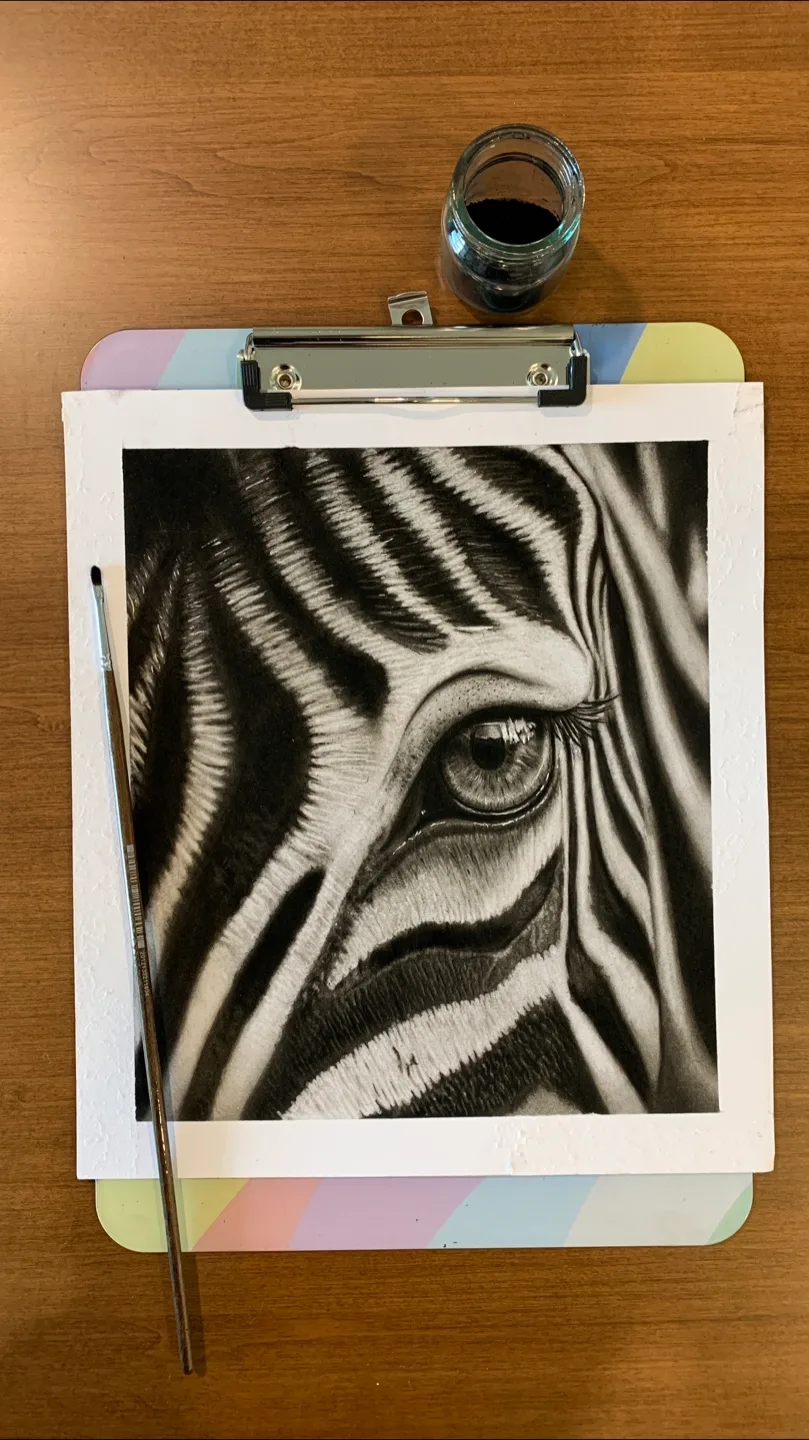 Handmade Original Charcoal drawing thumbnail