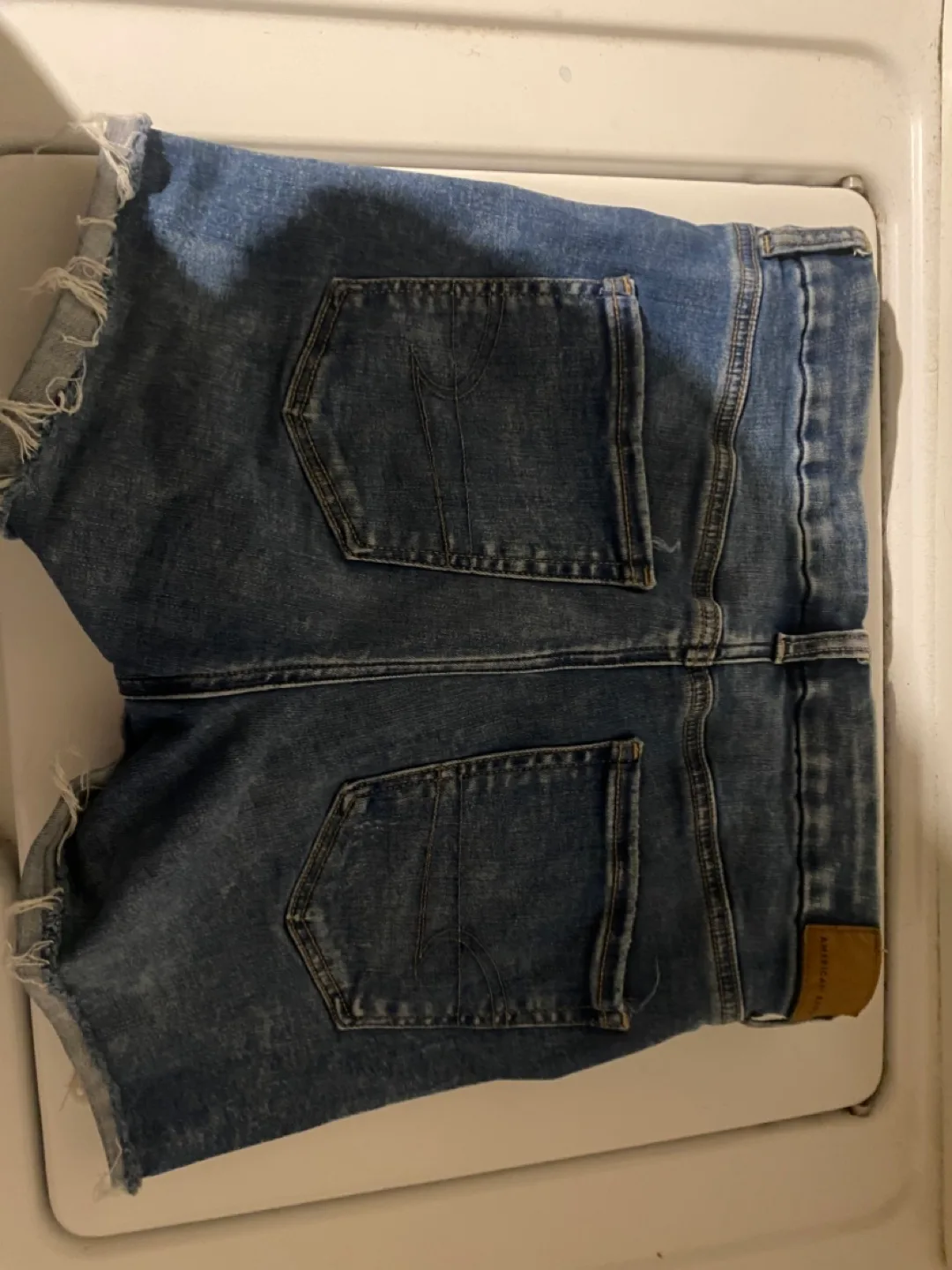 American Eagle Distressed Denim Shorts - Size 10 image indicator(2)