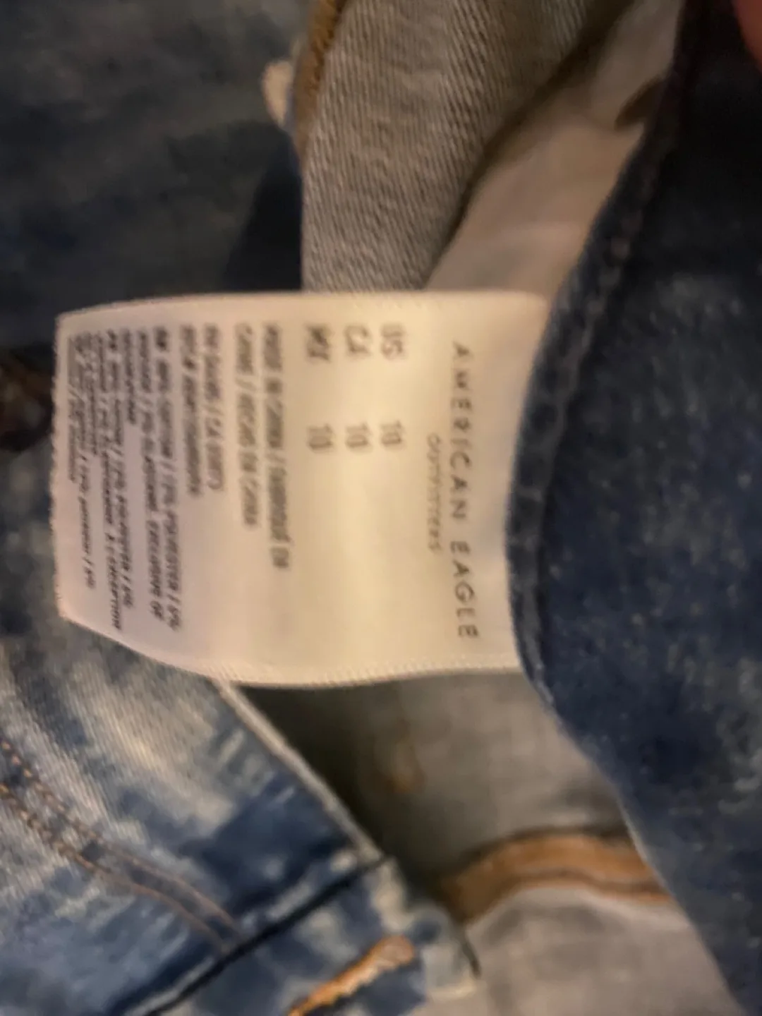 American Eagle Distressed Denim Shorts - Size 10 image indicator(3)