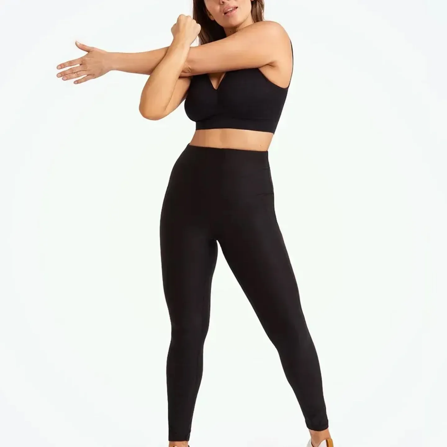 Empetur High Waisted Black Leggings (BNWT, Small) thumbnail