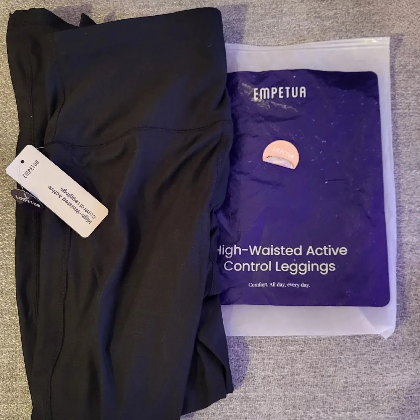 Empetur High Waisted Black Leggings (BNWT, Small) image indicator(2)